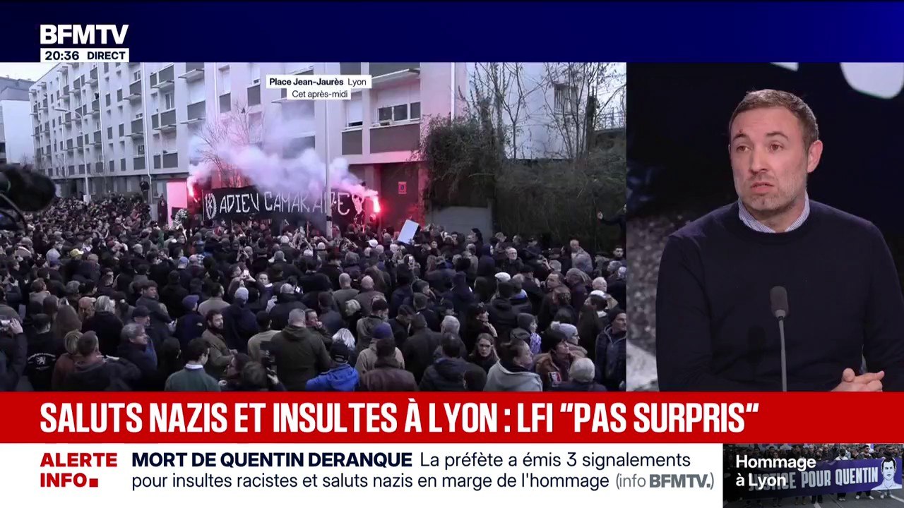 Saluts nazis et chants racistes pendant l'hommage à Quentin Deranque à Lyon: pour Thomas Portes, député LFI, "ce rassemblement n'aurait pas dû se tenir"