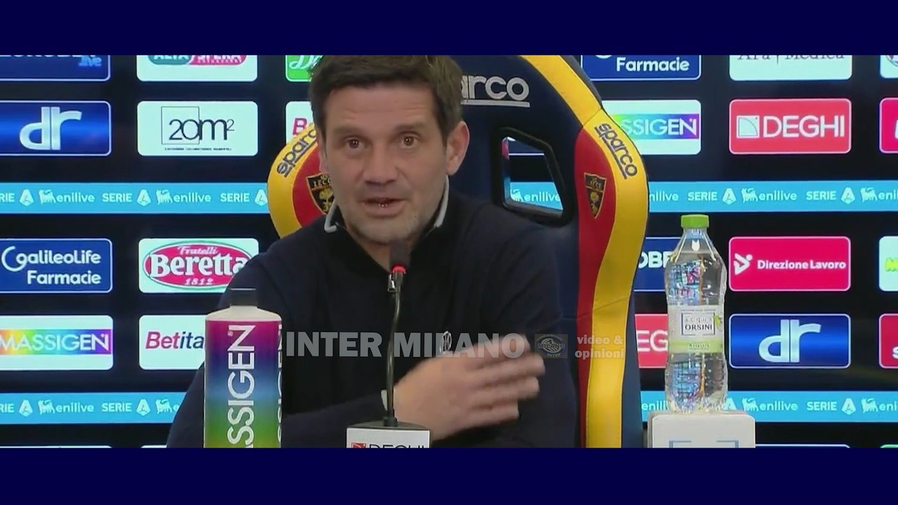 Lecce-Inter 0-2 * Cristian Chivu: non si sono notate le assenze? Abbiamo un gruppo di 25 giocatori dove non ci sono titolari.