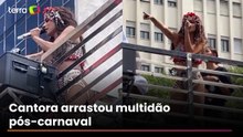 Anitta para trio e denuncia roubo de celular em bloco do Rio: ‘Estou seguindo vocês’