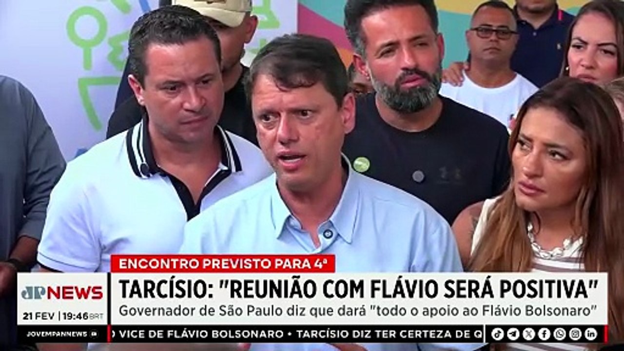 TARCÍSIO DIZ QUE REUNIÃO COM FLÁVIO SERÁ POSITIVA / ACORDO MERCOSUL-UE | JORNAL JOVEM PAN – 21/02/26