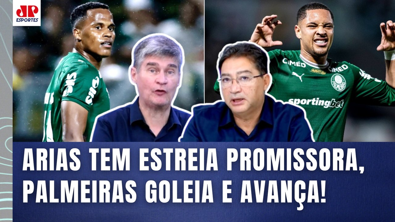 "É DESPROPORCIONAL! E o ARIAS em POUCOS MINUTOS JÁ MOSTROU que..." PALMEIRAS GOLEIA E AVANÇA!