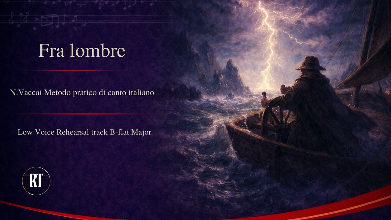 Vaccai Fra lombre Low Voice Rehearsal track B-flat Major