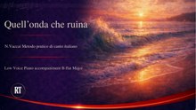 Vaccai Quell'onda che ruina  Low Voice Piano accompaniment B-flat major