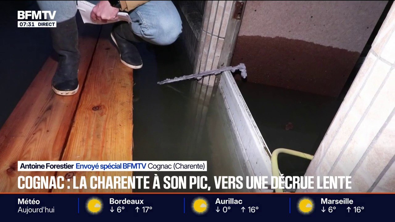 À Cognac, la lente décrue de la Charente force la mairie à installer près de 2.000 parpaings pour accéder aux maisons inondées