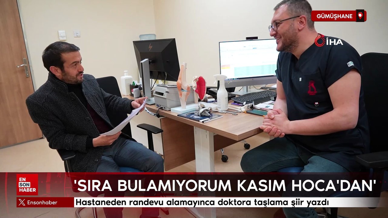 Gümüşhane'de hastaneden randevu alamayınca doktora taşlama şiir yazdı