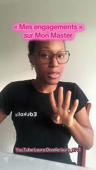 Mes engagements Mon Master ! Youtube Laura Orvélie
