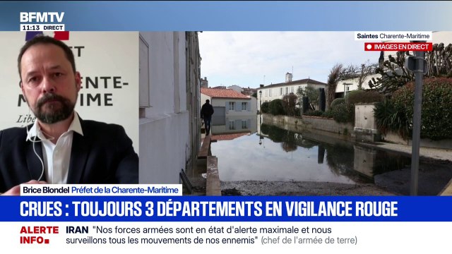 Crues: Sur 3.000 habitations touchées, on a évacué 300 personnes , assure Brice Blondel, préfet de la Charente-Maritime