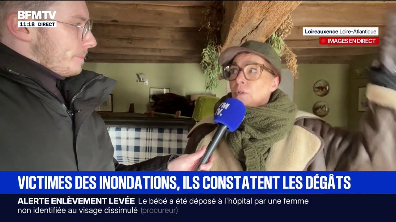 Le désarroi de cette habitante de Loireauxence face à l'étendue des dégâts causés par les crues