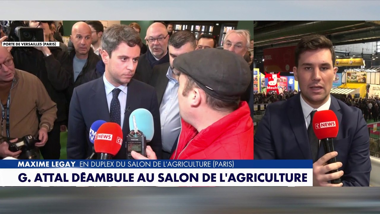 Visite de Gabriel Attal au Salon de l'agriculture : le point en duplex