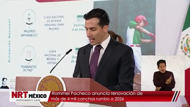 Rommel Pacheco anuncia renovación de más de 4 mil canchas rumbo a 2026