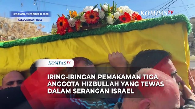 Iring-iringan Pemakaman Tiga Anggota Hizbullah yang Tewas Dalam Serangan Israel
