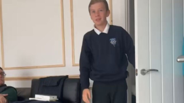 Lad reunites with his dad after seven weeks and expresses uncontainable joy