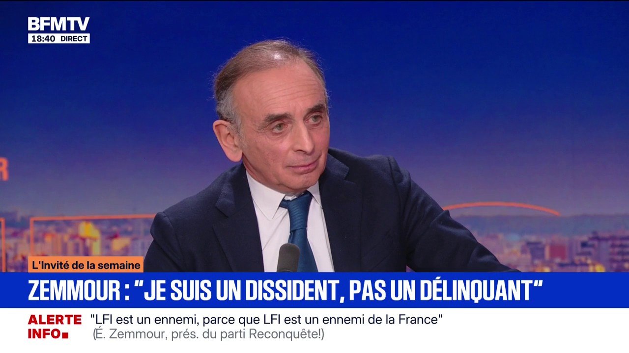 Procès en appel du RN: "Je suis hostile à toute peine d'inéligibilité", explique Éric Zemmour (Reconquête)