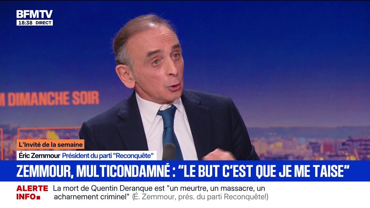 Éric Zemmour (Reconquête) multicondamné: "Je ne suis pas un délinquant, je suis un dissident", déclare-t-il