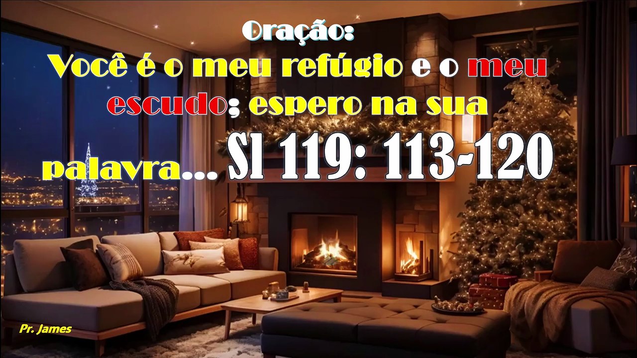 Oração: Você é o meu refúgio e o meu escudo; espero na sua palavra... Sl 119: 113-120
