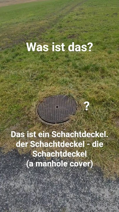 Was ist das? 🤔 Das ist ein Schachtdeckel!Hier ist ein Beispielsatz für dich:„Vorsicht, tritt nicht auf den nassen Schachtdeckel, er könnte glatt sein!“ ⚠️Jetzt bist du dran: Schreib mir deinen eigenen Satz mit „Schachtdeckel“ in die Kommentare.