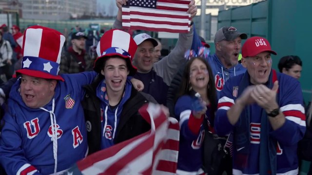 TEAM USA FANS ERUPT AS CANADA FANS LEAVE DEJECTED AFTER GOLD-MEDAL FINAL