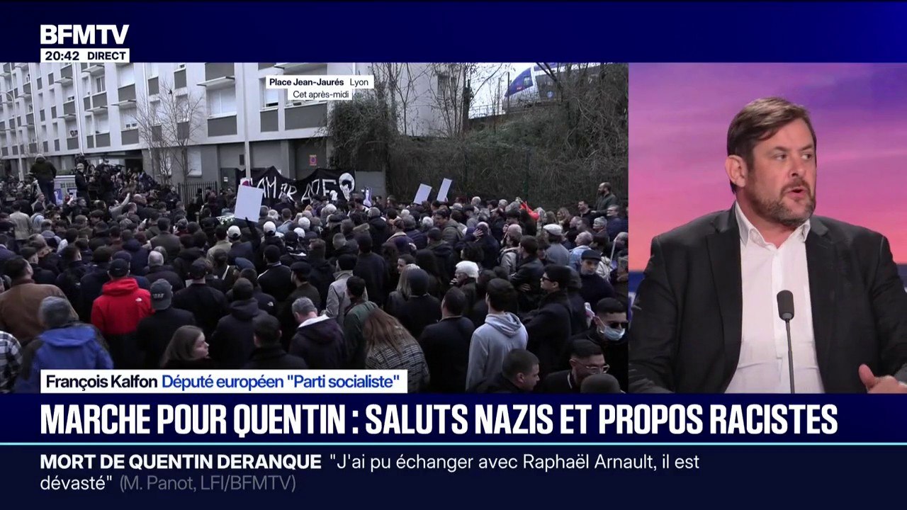 Saluts nazis et insultes racistes durant l'hommage à Quentin Deranque: "Il y a une brutalisation générale de la politique", constate François Kalfon, député européen (PS)