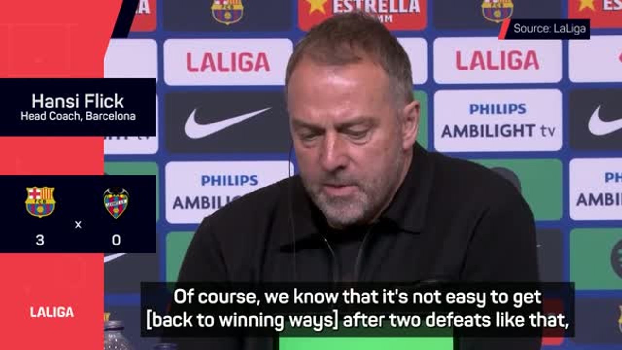 Flick buoyed by Barcelona response as Blaugrana top LaLiga