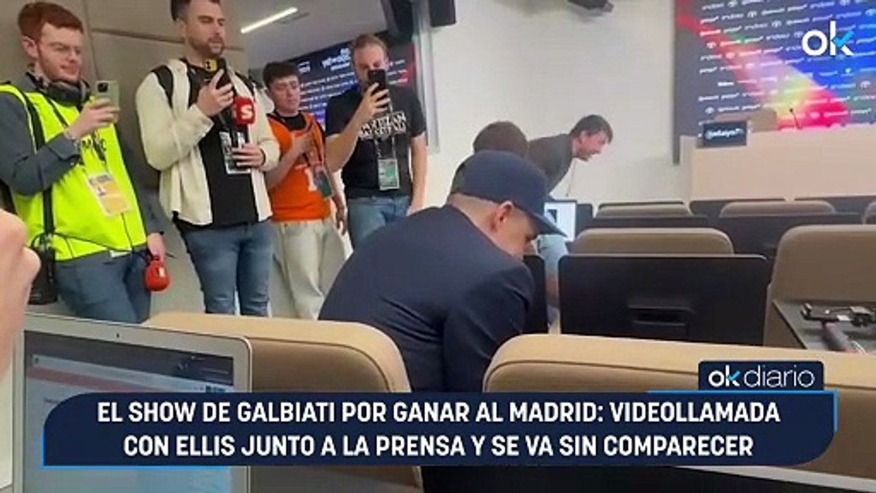 El show de Galbiati por ganar al Madrid: videollamada con Ellis junto a la prensa y se va sin comparecer