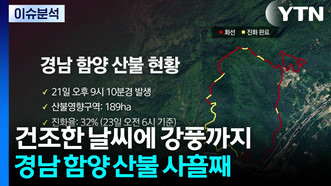 [뉴스타트] 건조한 날씨에 강풍까지...사흘째 함양 산불 '비상' / YTN