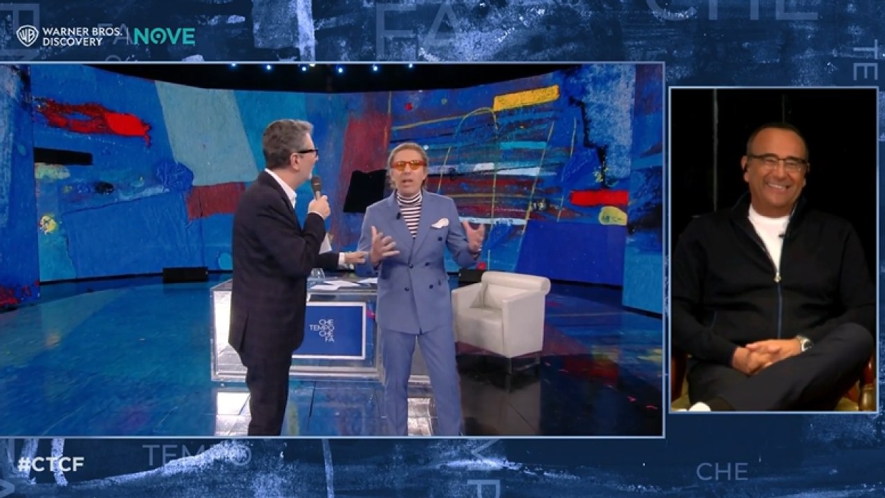 Che tempo che fa, Carlo Conti annuncia "Lapo" a Sanremo e sbuca Pantani