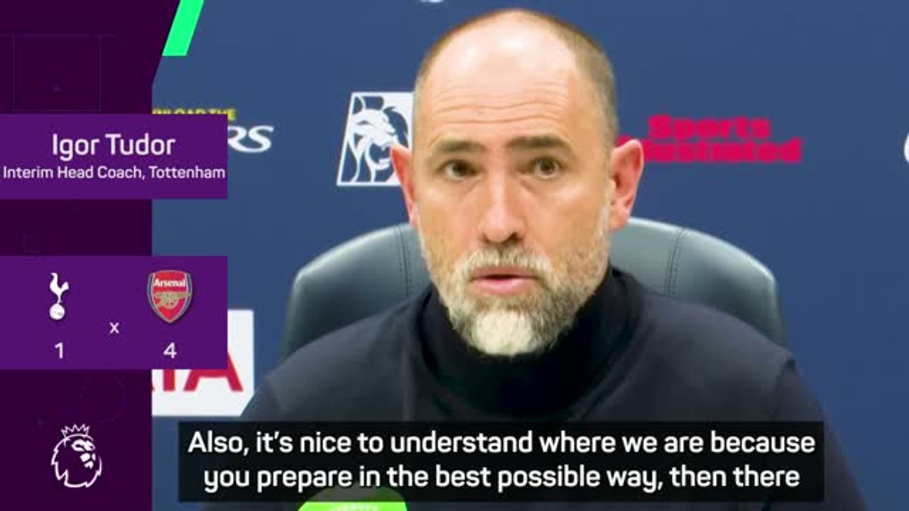 Tudor admits Tottenham 'reality' after heavy loss to Arsenal