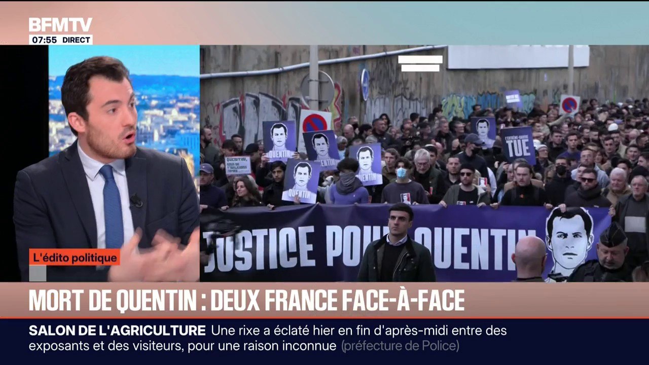 L'ÉDITO POLITIQUE D'ARTHUR - Mort de Quentin Deranque: "Depuis (ce) terrible drame, nous voyons deux France face à face"