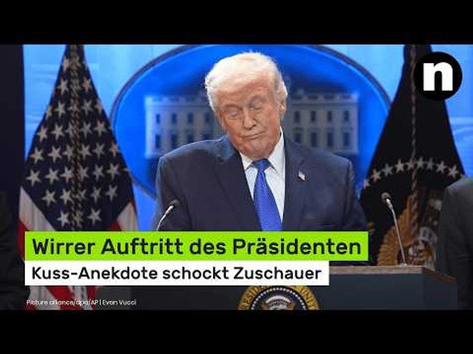 Donald Trump: Wirrer Auftritt des Präsidenten – Kuss-Anekdote schockt Zuschauer