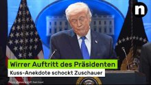 Donald Trump: Wirrer Auftritt des Präsidenten – Kuss-Anekdote schockt Zuschauer