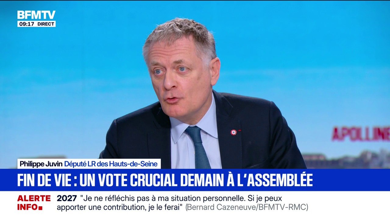 Loi fin de vie: "Je m'inquiète des garde-fous", explique Philippe Juvin, député LR des Hauts-de-Seine