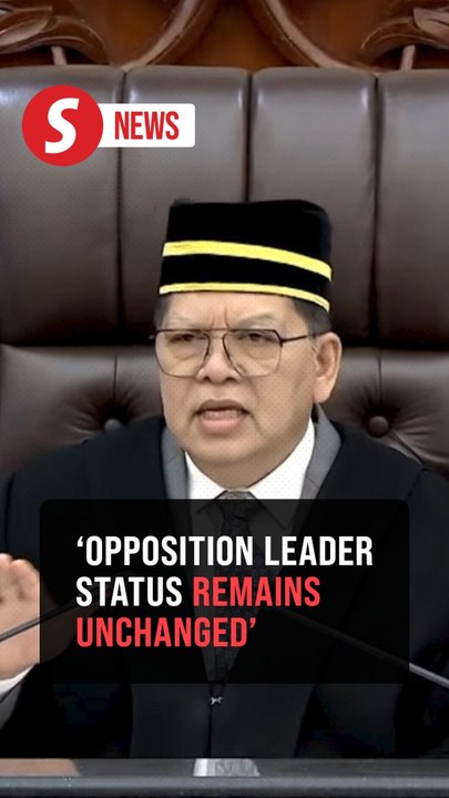 No formal notice so Opposition leader status remains unchanged, says Dewan Rakyat Speaker