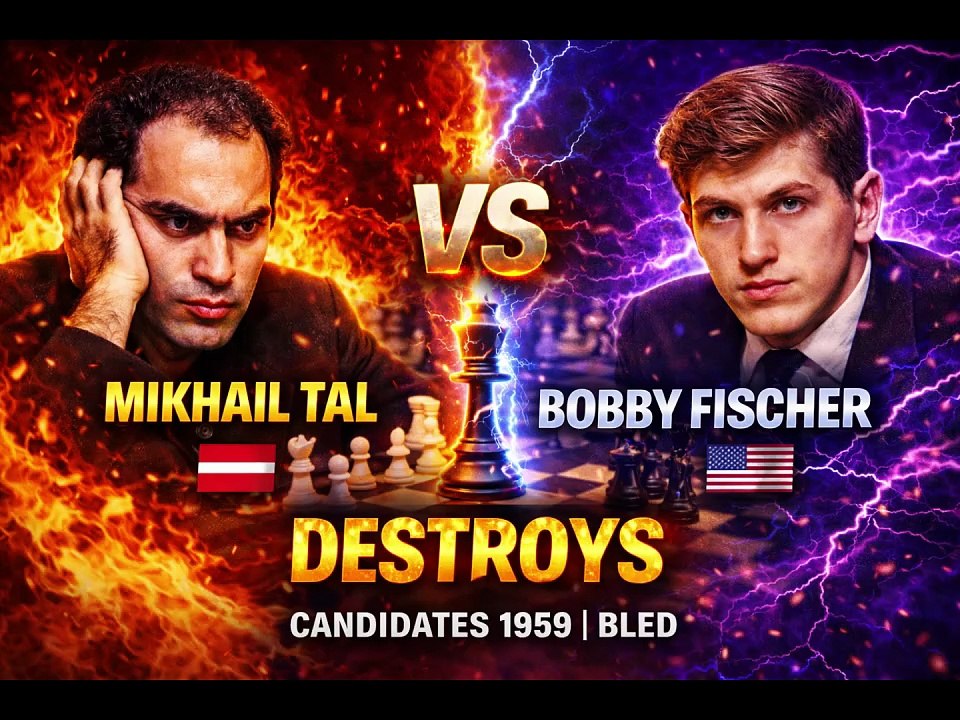 Mikhail Tal Defeats Bobby Fischer 🔥 Candidates 1959 | Bled #candidates #chessnetx #bobbyfischer #tal