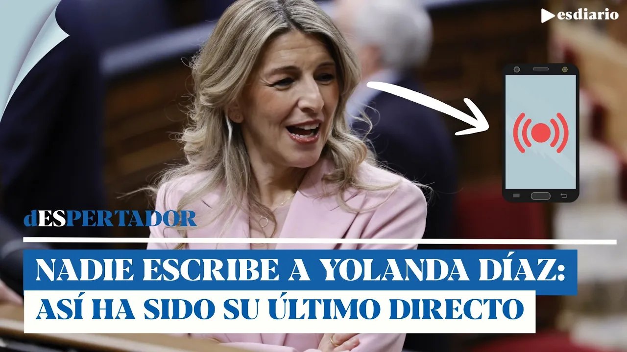 Yolanda Díaz no tiene quien la escriba: así ha sido su último directo sin audiencia | ESdiario