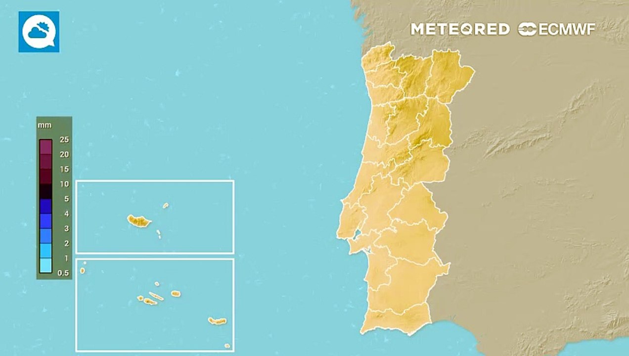 Uma frente deixará chuva fraca em todas estas zonas de Portugal