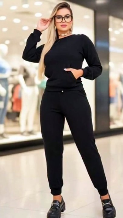 Conjunto Preto Fashion 2026 🔥 #Fashion #OOTD #Style #Trending