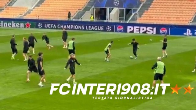 VIDEO FCIN1908 / Inter-Bodo, l'allenamento dei norvergesi al Meazza