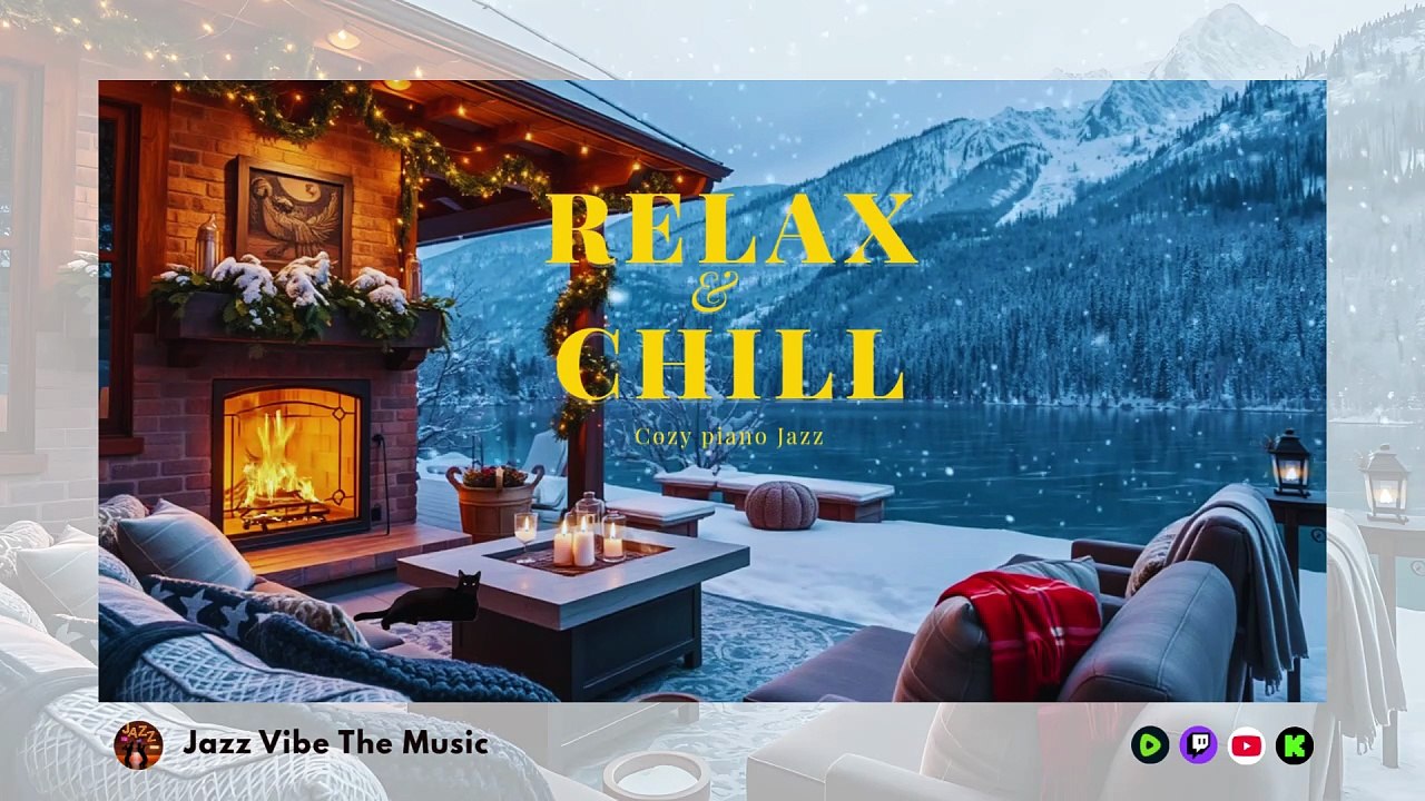 Jazz Classic Vibes | Soft Jazz Music & Falling Snow for Sleep, Study, & Relaxation