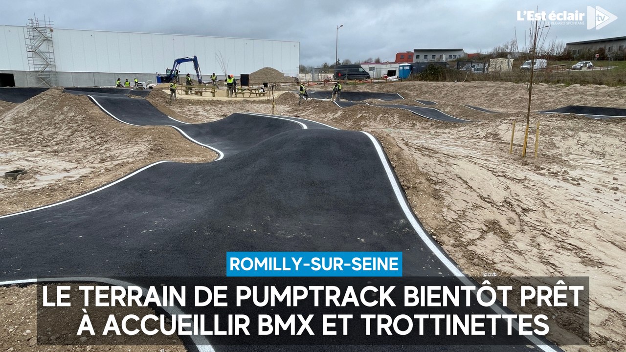 Le terrain de pumptrack bientôt prêt à accueillir BMX et trottinettes à Romilly-sur-Seine