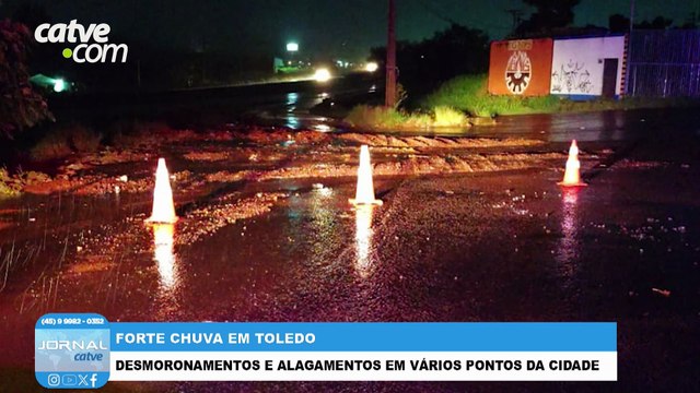 Veja os transtornos causados pelas fortes chuvas em Toledo