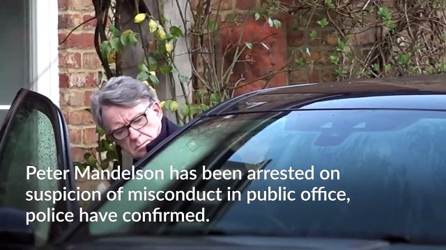 Peter Mandelson arrested over misconduct allegations