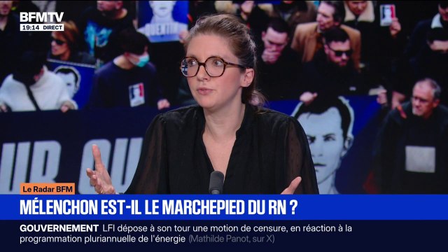Si Jordan Bardella veut vraiment mettre en place le cordon sanitaire , Aurore Bergé estime qu'il doit retirer ses candidats dans les villes où LFI peut gagner
