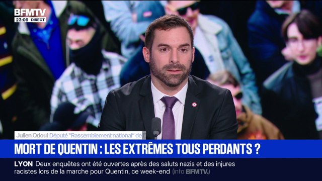 Julien Odoul (RN), estime que Jean-Luc Mélenchon salit le profil de Quentin Deranque pour excuser et justifier ses agresseurs