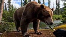 Grizzly Bear Bluff Charge – River Bend