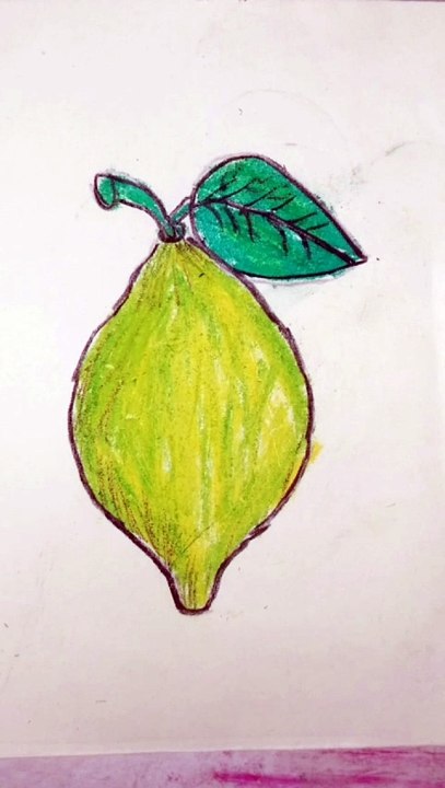How to draw lemon easy
