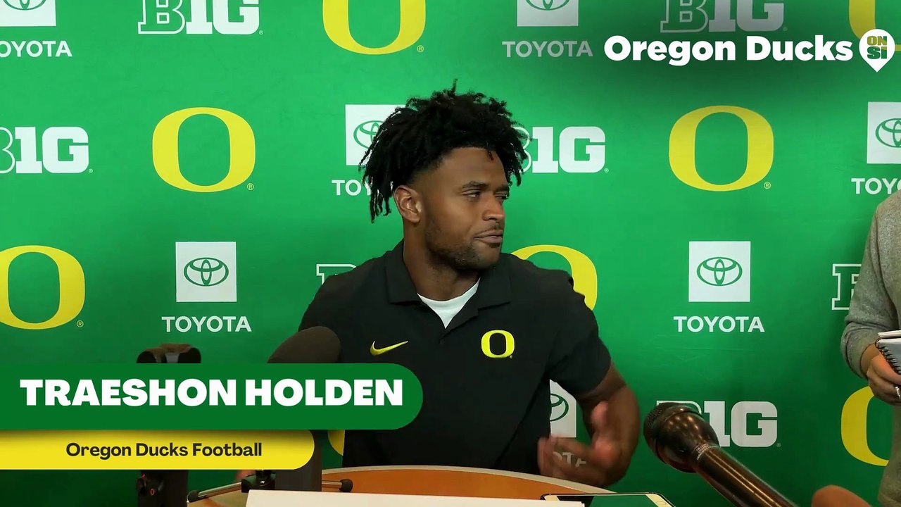 Traeshon Holden at Oregon Media Day 2024