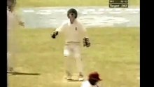 Dean Headley Nasty Ball to Sherwin Campbell 2nd Test at Port of Spain, Feb 05 1998