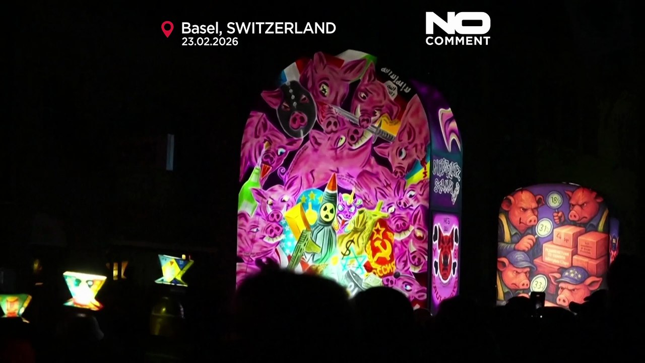 Basler Fasnacht verspottet Trump mit leuchtenden Satire-Laternen