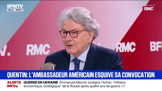 Thierry Breton juge que l'ambassadeur américain préfère recevoir Marine Le Pen et Jordan Bardella que d'aller voir Jean-Noël Barrot