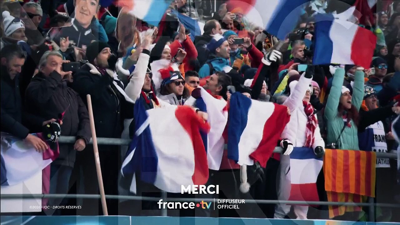 Louise Ekland et Fabien Lévêque à l'animation de l'émission "Les Jeux Olympiques d'hiver : la France célèbre ses champions"